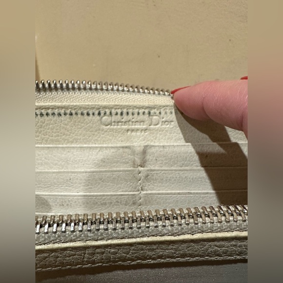 Vintage Christian Dior Long Zip Crosshatch Wallet - Picture 9 of 16